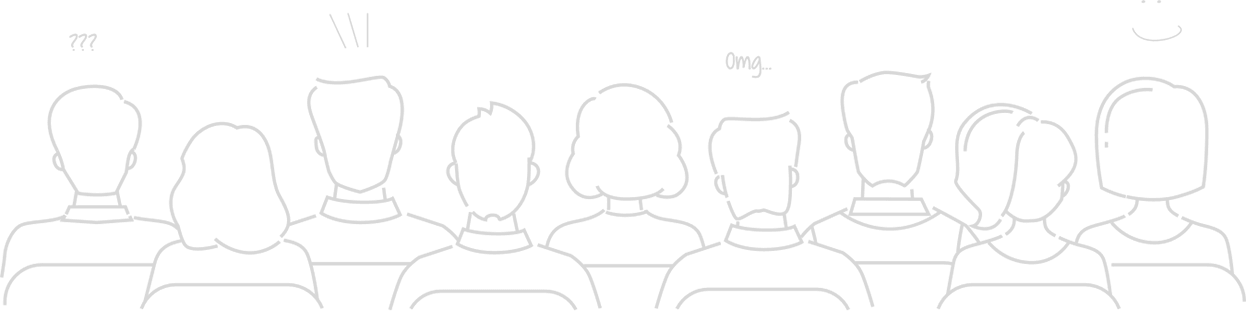 Audience silhouettes